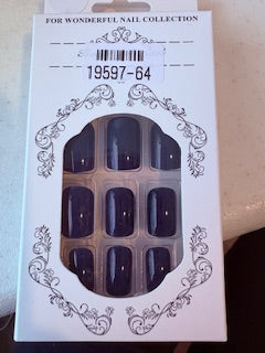Dark purple press on nails